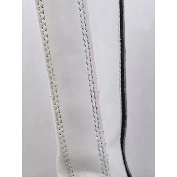 Dr Martens Britain - White 20 Hole Knee High Platform Boots - Womens 8 - Picture 11 of 16